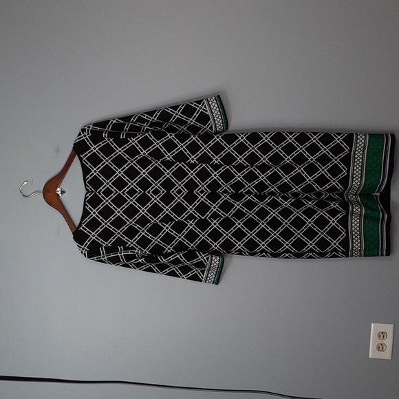 White House Black Market Argyle Black Print Dress - Picture 8 of 8